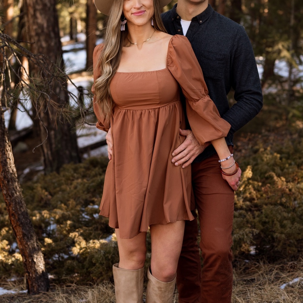 Burnt orange dress